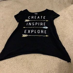 Justice tee, girls size 14